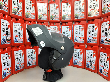 Шлем модуляр HETOSHI X-202 (светополоса,USB-кабель,встр.батарея) цв. Черный матовый р.S  