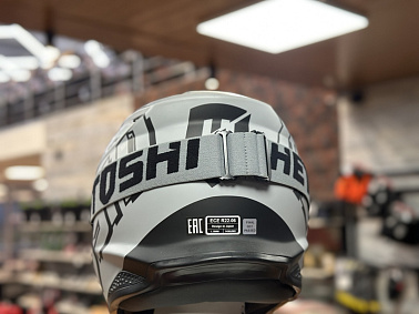 Шлем кроссовый HETOSHI OF836 EXOSS CROSS PRO MX289 цв.Серый с черными вставками Матовый р.XS