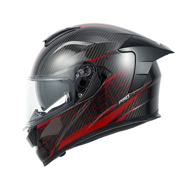 Шлем интеграл карбоновый HETOSHI FF936S CARBON RED WHITE р.XL