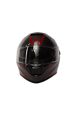 Шлем интеграл карбоновый HETOSHI FF936S CARBON RED WHITE р.XL