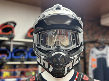 Шлем кроссовый HETOSHI OF836 EXOSS CROSS PRO MX289 цв.Серый с черными вставками Матовый р.XS